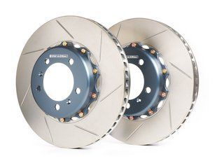 GiroDisc 13-18 Audi RS6/RS7 (C7 Excl CCM) Zinc Plated Slotted Front Rotors