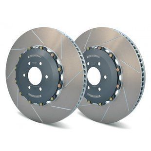 GiroDisc 2017+ Audi RS4/RS5 (B9) Zinc Plated Slotted Front Rotors