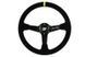 SLIDE Steering wheel 350mm offset:90mm Suede Yellow Strip, 350 мм, 90 мм, Замша
