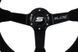 SLIDE Steering wheel 350mm offset:90mm Suede Yellow Strip, 350 мм, 90 мм, Замша