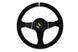Steering wheel SLIDE 350mm offset:90mm Suede Silver Strip, 350 мм, 90 мм, Замша