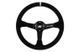 Steering wheel SLIDE 350mm offset:90mm Suede Silver Strip, 350 мм, 90 мм, Замша