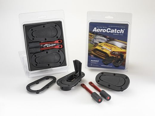 AeroCatch 120 Series Plus Flush Hood Latch and Pin Kit - Black