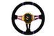 SLIDE Steering wheel 350mm offset 90mm Suede NeoChrome, 350 мм, 90 мм, Замша