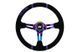 SLIDE Steering wheel 350mm offset 90mm Suede NeoChrome, 350 мм, 90 мм, Замша