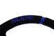 SLIDE Руль - Кермо 350мм Виліт 90мм Чорний з Блакитною стрічкою, 350 мм, 90 мм, Замша