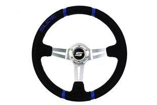 Steering wheel SLIDE 350mm offset 90mm Leather Blue, 350 мм, 90 мм, Leather