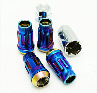 Muteki SR45R Lug Nut Kit Lock Set 12x1.50 45mm - Burned Blue Neon