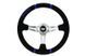 Steering wheel SLIDE 350mm offset 90mm Leather Blue, 350 мм, 90 мм, Leather
