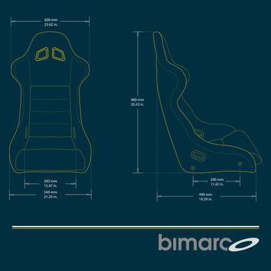 Bimarco Cobra Pro FIA 2025 Спортивне сидіння чорне