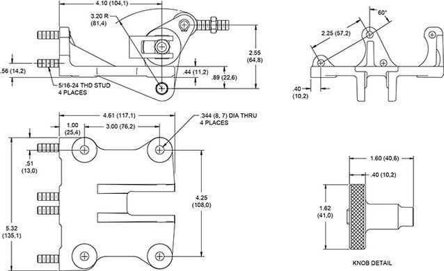Wilwood 60 Degree MC Mount & Balance Bar Assembly