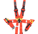 NRG Ремінь Безпеки FIA HARNESS 6PT CAMLOCK RED HANS