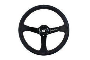 SLIDE Steering wheel 350mm offset 90mm Carbon Black, 350 мм, 90 мм, Carbon-like material and aluminum