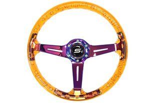 SLIDE Steering wheel 350mm offset 70mm NeoChrome Acrylic Orange , 350 мм, 70 mm, Acrylic