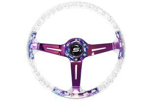 SLIDE Steering wheel 350mm offset 70mm NeoChrome Acrylic Clear, 350 мм, 70 mm, Acrylic