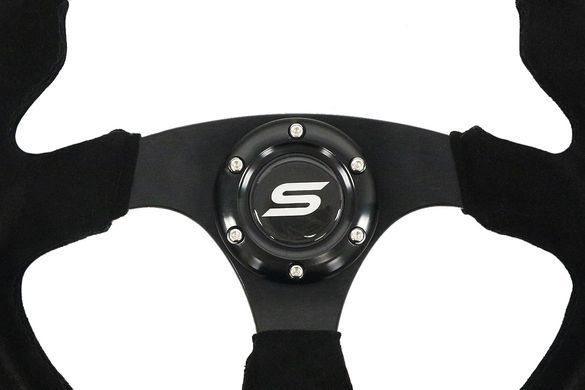 SLIDE Steering wheel 350mm offset 25mm Suede Yellow, 350 мм, 25 mm, Замша