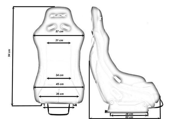 SLIDE Racing seat  R1 material Black L